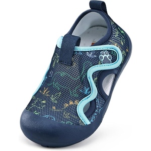 WateLves Toddler Wide Barefoot Water Shoes Kids Quick Dry Beach Shoes Girls Boys Non-Slip Aqua Athletic Sneakers for Hiking Swim Kayak Sport Accessories, Camping Essentials(Dinosaur)