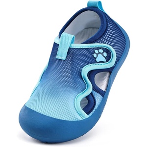 WateLves Toddler Wide Barefoot Water Shoes Kids Quick Dry Beach Shoes Girls Boys Non-Slip Aqua Athletic Sneakers for Hiking Swim Kayak Sport Accessories, Camping Essentials(Gradient Blue)