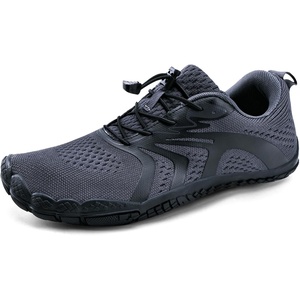 WateLves Water Shoes Men Women Barefoot Beach Aqua Socks Wide Swim Outdoor Walking Breathable Anti Slip Pool Shoes for Hiking Kayaking Diving Surfing(B-dark Grey)