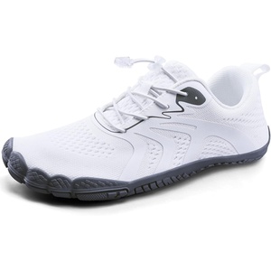 WateLves Water Shoes Men Women Barefoot Beach Aqua Socks Wide Swim Outdoor Walking Breathable Anti Slip Pool Shoes for Hiking Kayaking Diving Surfing(B-white/Grey)