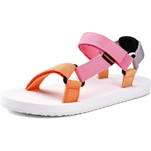 WateLves Womens-Sport-Sandals Hiking Sandals with-Arch-Support Webbing-Outdoor-Beach-Water-Sandals for Travel-Walking-Trekking-Camping(Pink Orange)
