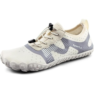 Water Shoes for Men Barefoot Quick-Dry Aqua Sock Outdoor Athletic Sport Shoes for Kayaking, Boating, Hiking, Surfing, Walking(A-beige/Grey)