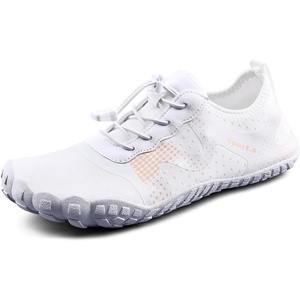 Water Shoes for Men Barefoot Quick-Dry Aqua Sock Outdoor Athletic Sport Shoes for Kayaking, Boating, Hiking, Surfing, Walking(Awhite/Orange)