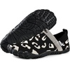 WateLves Barefoot Water Shoes Women Men Beach Breathable Walking Shoes Anti Slip Wide Toe Minimalist Zero Drop Sneakers for Travel Hiking Yoga(Leopard/Black)