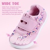 WateLves Toddler Little Kids Wide Shoes Girls Boys Barefoot Sneakers Zero Drop Walking Lightweight Non-Slip Shoes(Sequin Pink)
