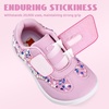WateLves Toddler Little Kids Wide Shoes Girls Boys Barefoot Sneakers Zero Drop Walking Lightweight Non-Slip Shoes(Sequin Pink)