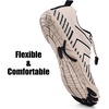 WateLves Water Shoes Women Men Anti Slip Barefoot Wide Toe Beach Breathable Walking Shoes Minimalist Zero Drop Sneakers for Beach Travel Hiking(A-beige)
