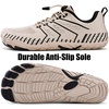WateLves Water Shoes Women Men Anti Slip Barefoot Wide Toe Beach Breathable Walking Shoes Minimalist Zero Drop Sneakers for Beach Travel Hiking(A-beige)