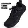 WateLves Water Shoes Women Men Anti Slip Barefoot Wide Toe Beach Breathable Walking Shoes Minimalist Zero Drop Sneakers for Beach Travel Hiking(A-black)