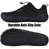 WateLves Water Shoes Women Men Anti Slip Barefoot Wide Toe Beach Breathable Walking Shoes Minimalist Zero Drop Sneakers for Beach Travel Hiking(A-black)