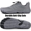WateLves Water Shoes Women Men Anti Slip Barefoot Wide Toe Beach Breathable Walking Shoes Minimalist Zero Drop Sneakers for Beach Travel Hiking(A-dark Grey)