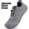 WateLves Water Shoes Women Men Anti Slip Barefoot Wide Toe Beach Breathable Walking Shoes Minimalist Zero Drop Sneakers for Beach Travel Hiking(A-dark Grey)