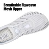 WateLves Water Shoes Women Men Anti Slip Barefoot Wide Toe Beach Breathable Walking Shoes Minimalist Zero Drop Sneakers for Beach Travel Hiking(A-white/Grey)