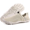 WateLves Water Shoes Womens Mens – Comfortable Lightweight Striped Pattern Barefoot Shoes for Beach Swim Pool Yoga Boating Water Aerobics(Apricot)