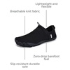 WateLves Water Shoes Womens Mens – Comfortable Lightweight Striped Pattern Barefoot Shoes for Beach Swim Pool Yoga Boating Water Aerobics(Black)