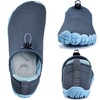 WateLves Water Shoes Womens Mens – Comfortable Lightweight Striped Pattern Barefoot Shoes for Beach Swim Pool Yoga Boating Water Aerobics(Grey Blue)