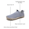 WateLves Water Shoes Womens Mens – Comfortable Lightweight Striped Pattern Barefoot Shoes for Beach Swim Pool Yoga Boating Water Aerobics(Grey Purple)