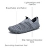 WateLves Water Shoes Womens Mens – Comfortable Lightweight Striped Pattern Barefoot Shoes for Beach Swim Pool Yoga Boating Water Aerobics(Light Gray)