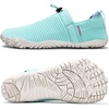 WateLves Water Shoes Womens Mens – Comfortable Lightweight Striped Pattern Barefoot Shoes for Beach Swim Pool Yoga Boating Water Aerobics(Mint Green)