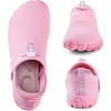 WateLves Water Shoes Womens Mens – Comfortable Lightweight Striped Pattern Barefoot Shoes for Beach Swim Pool Yoga Boating Water Aerobics(Pink)