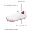 WateLves Water Shoes Womens Mens – Comfortable Lightweight Striped Pattern Barefoot Shoes for Beach Swim Pool Yoga Boating Water Aerobics(White Pink)
