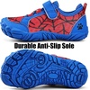 WateLves Water Shoes for Toddler Little Big Kid Wide Barefoot Aqua Athletic Sneakers Girls Boys Hiking Beach Swim Fast Dry Shoes(Red/Blue)