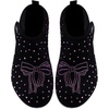 WateLves Water Shoes for Women Men Swim Beach Aqua Socks House Slippers Quick Dry Barefoot Travel Shoes with Adjustable Magic Tape for Pool Diving Boating Yoga(A-black/Pink)