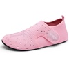 WateLves Water Shoes for Women Men Swim Beach Aqua Socks House Slippers Quick Dry Barefoot Travel Shoes with Adjustable Magic Tape for Pool Diving Boating Yoga(A-pink)