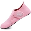 WateLves Water Shoes for Women Men Swim Beach Aqua Socks House Slippers Quick Dry Barefoot Travel Shoes with Adjustable Magic Tape for Pool Diving Boating Yoga(A-pink)