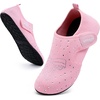 WateLves Water Shoes for Women Men Swim Beach Aqua Socks House Slippers Quick Dry Barefoot Travel Shoes with Adjustable Magic Tape for Pool Diving Boating Yoga(A-pink)