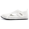 WateLves Water Shoes for Women Men Swim Beach Aqua Socks House Slippers Quick Dry Barefoot Travel Shoes with Adjustable Magic Tape for Pool Diving Boating Yoga(B-white)