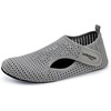 WateLves Water Shoes for Women Men Swim Beach Aqua Socks House Slippers Quick Dry Barefoot Travel Shoes with Adjustable Magic Tape for Pool Diving Boating Yoga(B-grey)