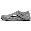 WateLves Water Shoes for Women Men Swim Beach Aqua Socks House Slippers Quick Dry Barefoot Travel Shoes with Adjustable Magic Tape for Pool Diving Boating Yoga(B-grey)
