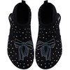 WateLves Water Shoes for Women Men Swim Beach Aqua Socks House Slippers Quick Dry Barefoot Travel Shoes with Adjustable Magic Tape for Pool Diving Boating Yoga(A-black/Colorful)