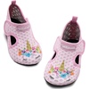 WateLves Wide Toddler Water Shoes Kids Barefoot Athletic Sneakers Girls Boys Quick Dry Aqua Socks for Beach Hiking Swim Kayak Sport Accessories, Camping Essentials(Wb Unicorn)