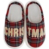 WateLves Women’s Pillow Warm Memory Foam Slippers Comfortable Cute House Shoes Lightweight Fuzzy Christmas Slippers(Christmas Red)
