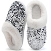 WateLves Women’s Slippers Comfort Memory Foam House Slippers Plush Lining Bedroom Shoes for Indoor & Outdoor(Sequins Silver)
