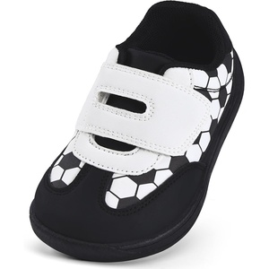 WateLves Toddler Little Kids Wide Shoes Girls Boys Barefoot Sneakers Zero Drop Walking Lightweight Non-Slip Shoes(Football)