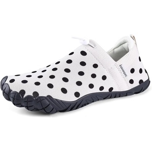 WateLves Water Shoes Womens Mens – Comfortable Lightweight Striped Pattern Barefoot Shoes for Beach Swim Pool Yoga Boating Water Aerobics(Polka Dot)