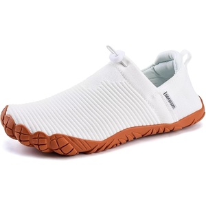 WateLves Water Shoes Womens Mens – Comfortable Lightweight Striped Pattern Barefoot Shoes for Beach Swim Pool Yoga Boating Water Aerobics(White)