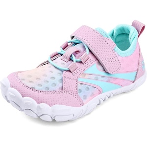 WateLves Water Shoes for Toddler Little Big Kid Wide Barefoot Aqua Athletic Sneakers Girls Boys Hiking Beach Swim Fast Dry Shoes(Pink/Blue)