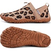 WateLves Barefoot Water Shoes Women Men Minimalist Comfortable Walking Shoes Beach Outdoor Running Sneakers(Leopard Brown)