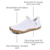 WateLves Barefoot Water Shoes Women Men Minimalist Comfortable Walking Shoes Beach Outdoor Running Sneakers(White/Brown)