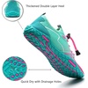 Water Shoes Mens Womens Beach Swim Shoes Quick-Dry Aqua Socks Pool Shoes for Surf Yoga Water Aerobics(B/Rose/Green)