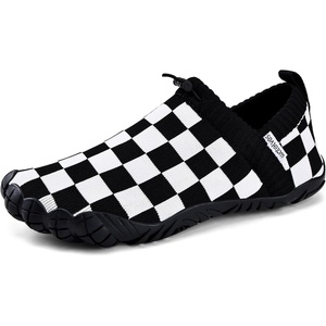 WateLves Barefoot Water Shoes Women Men Minimalist Comfortable Walking Shoes Beach Outdoor Running Sneakers(Black/White)