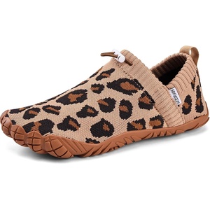 WateLves Barefoot Water Shoes Women Men Minimalist Comfortable Walking Shoes Beach Outdoor Running Sneakers(Leopard Brown)