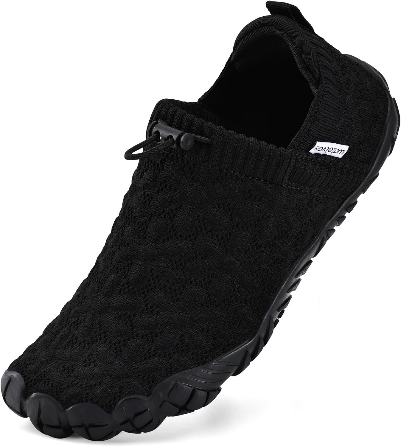 image:imageWateLves Barefoot Water Shoes Women Men Wide Toe Breathable Walking Shoes QuickDry Anti Slip Lightweight Aqua Shoes for Beach Swim Surf YogaBlack
