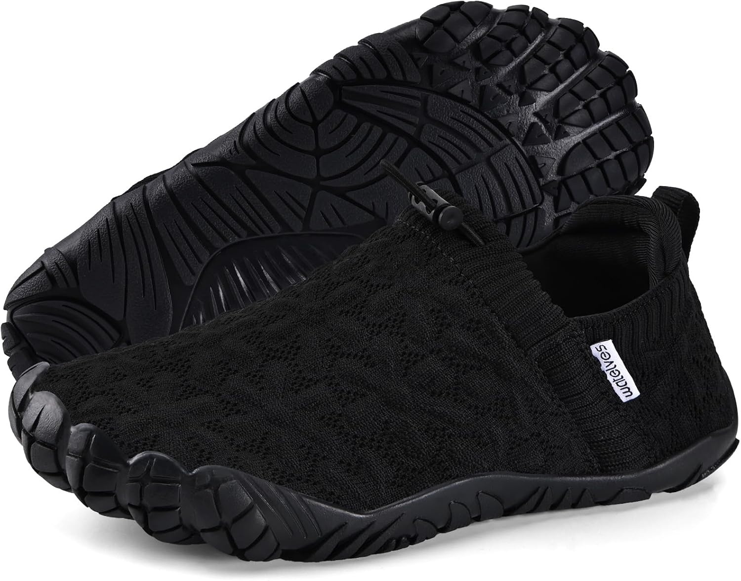 image:imageWateLves Barefoot Water Shoes Women Men Wide Toe Breathable Walking Shoes QuickDry Anti Slip Lightweight Aqua Shoes for Beach Swim Surf YogaBlack