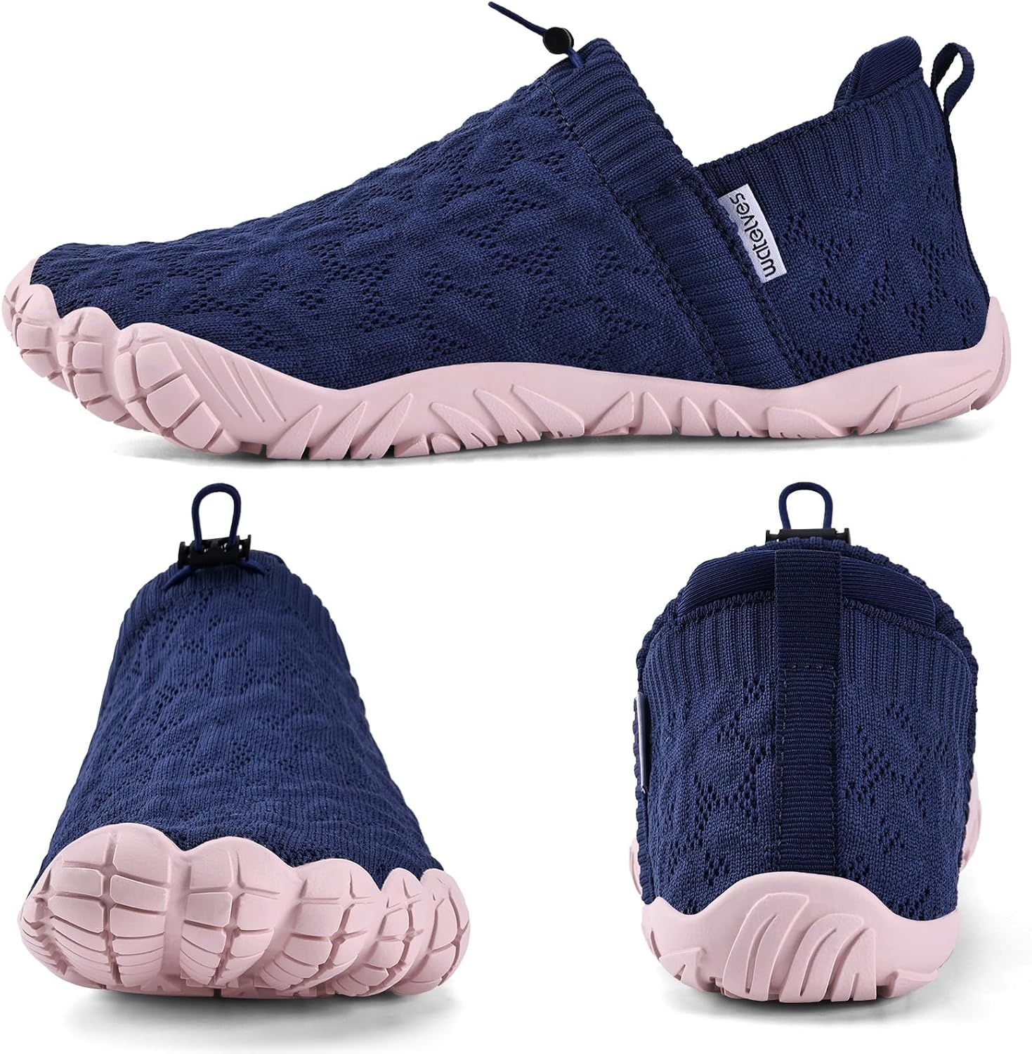 image:imageWateLves Barefoot Water Shoes Women Men Wide Toe Breathable Walking Shoes QuickDry Anti Slip Lightweight Aqua Shoes for Beach Swim Surf YogaBlue