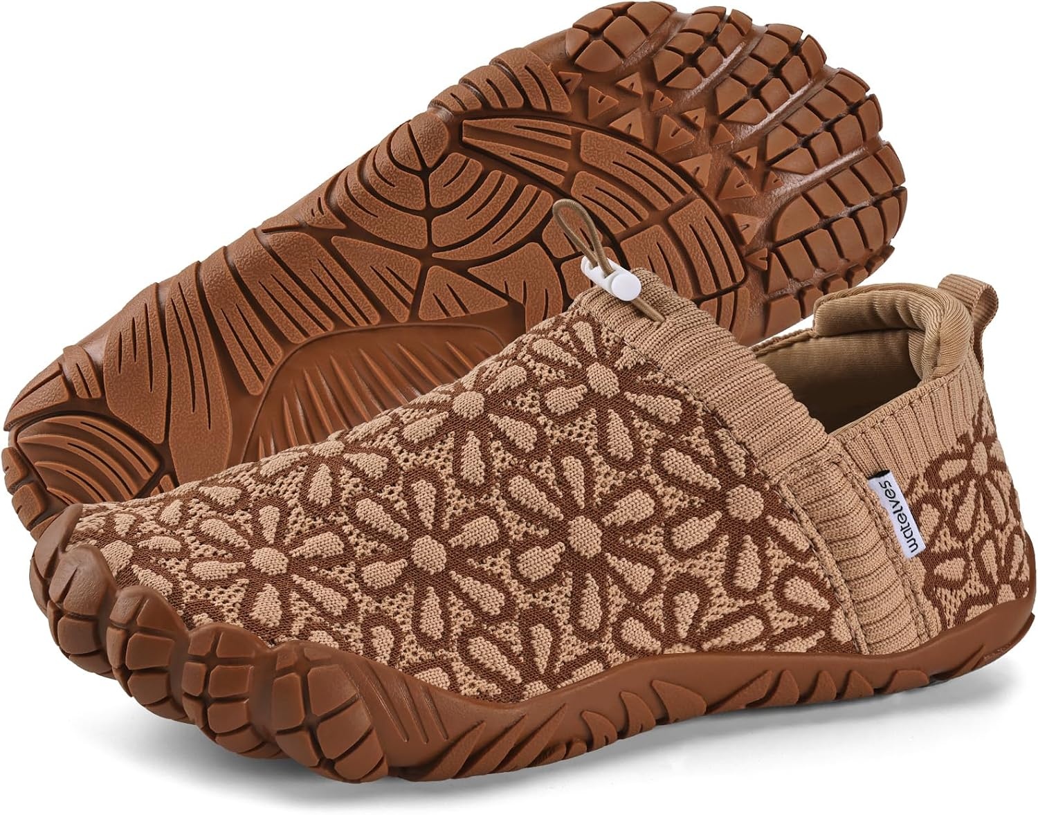 image:imageWateLves Barefoot Water Shoes Women Men Wide Toe Breathable Walking Shoes QuickDry Anti Slip Lightweight Aqua Shoes for Beach Swim Surf YogaBrown